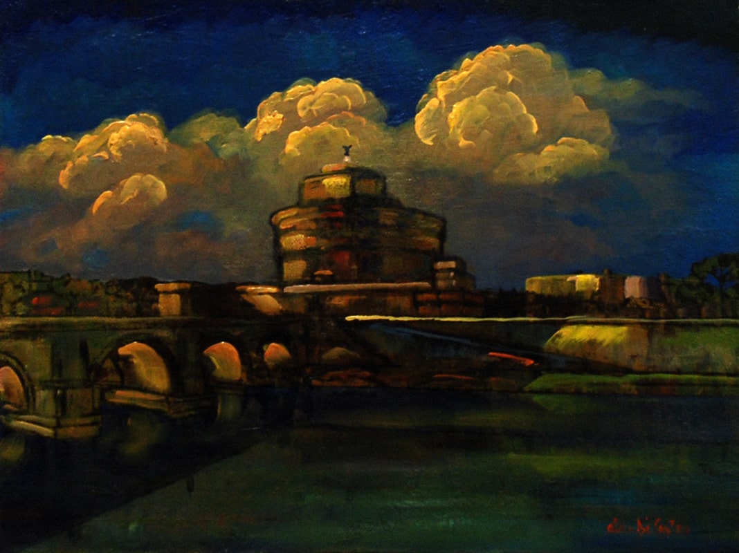 Castel Sant'Angelo - olio su tela -1982 -30x40